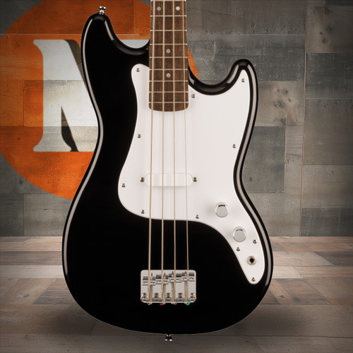 Squier Squier Sonic Bronco Bass - Laurel Fingerboard - White Pickguard - Black | Musician Madness