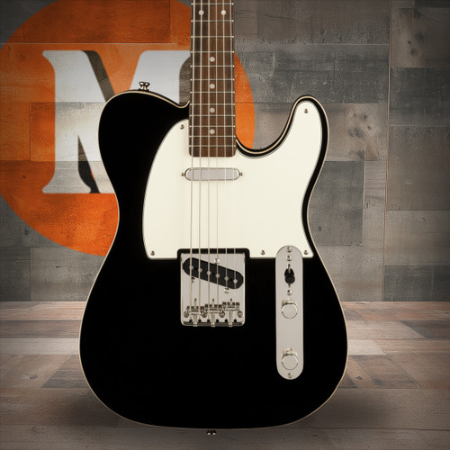 Squier Classic Vibe Baritone Custom Telecaster - Laurel Fingerboard - Parchment Pickguard - Black | Musician Madness