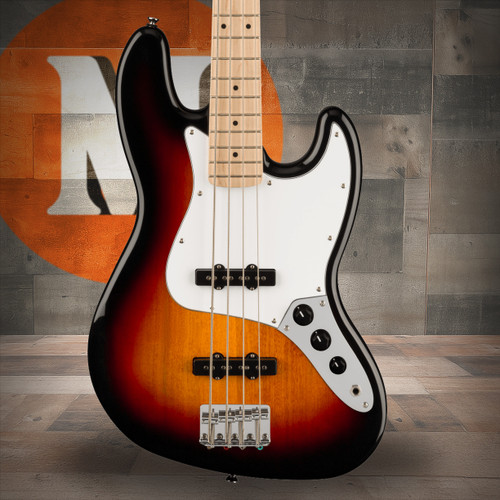 Squier Affinity Series Jazz Bass - Maple Fingerboard - White Pickguard - 3-Color Sunburst | Musician Madness