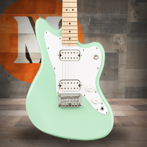 Squier Mini Jazzmaster HH - Maple Fingerboard - White Pickguard - Surf Green | Musician Madness