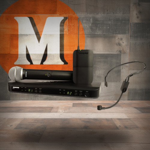 Shure BLX1288/PGA31-H11 Wireless Combo System with PG58 Handheld PGA31 Headset H11 Band | Musician Madness
