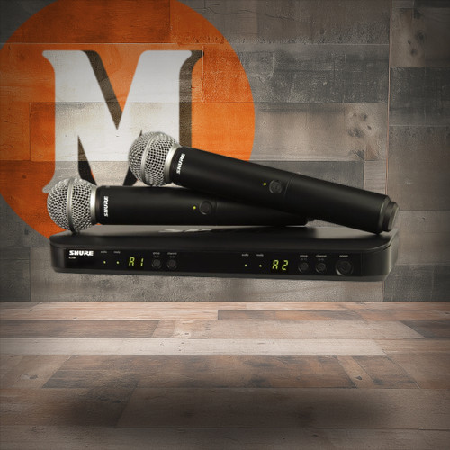 Shure BLX288/SM58-J11 Wireless Dual Vocal System with 2 SM58's J11 Band | Musician Madness