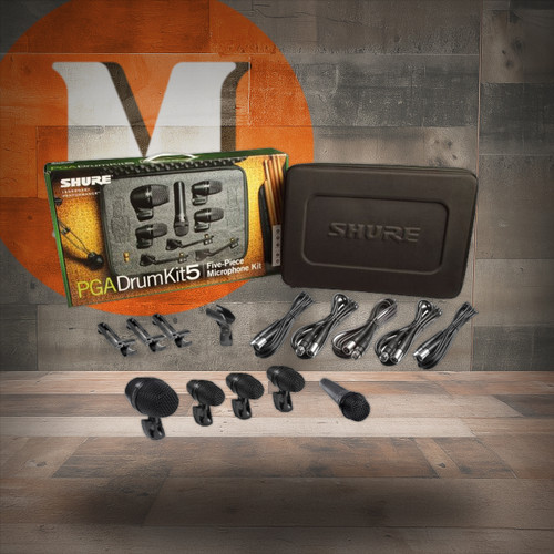 Shure PGADRUMKIT5 5 Piece Microphone Set For Drum Kit | Musician Madness