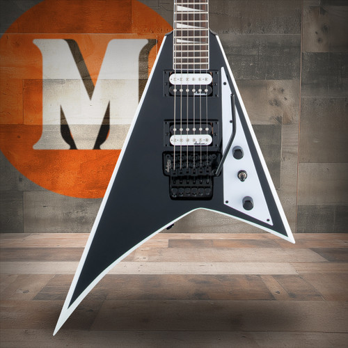Jackson JS Series Rhoads JS32 - Amaranth Fingerboard - Black with White Bevels | Musician Madness