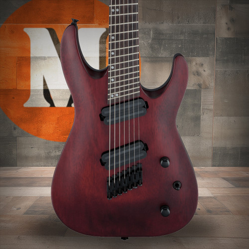 Jackson X Series Dinky Arch Top DKAF7 MS - Laurel Fingerboard - Multi -Scale - Stained Mahogany | Musician Madness