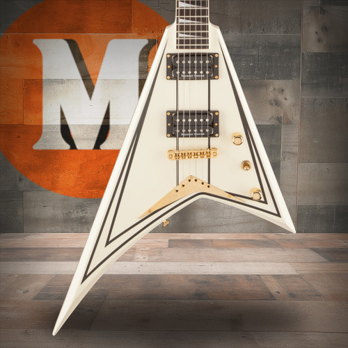 Jackson Pro Series Rhoads RRT -3 - Ebony Fingerboard - Ivory with Black Pinstripes | Musician Madness