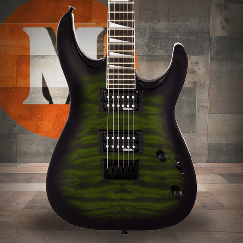Jackson JS Series Dinky Arch Top JS32Q DKA HT - Amaranth Fingerboard - Transparent Green Burst | Musician Madness