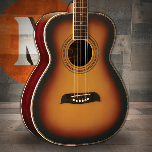 Oscar Schmidt OF2TS-A Folk Acoustic Guitar. Tobacco Sunburst (OF2OTS-A-U) | Musician Madness