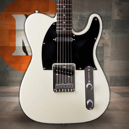 Oscar Schmidt OS-LT-IV-MF-A Single Cut Solid Body Electric Guitar. Ivory White (OS-LT-IV-MF-A-U) | Musician Madness
