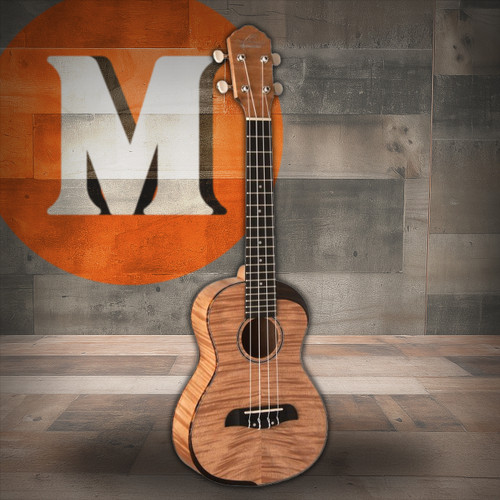 Oscar Schmidt OU800T-A Tenor Ukulele. Comfort Arm Rest Flame Maple (OU800T-A-U) | Musician Madness