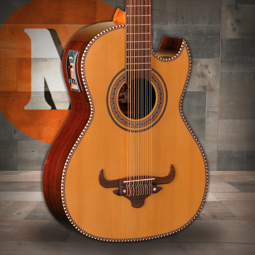 Oscar Schmidt OH52SE Solid Cedar Top Bajo Sexto Acoustic-Electric