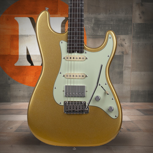 Schecter Nick Johnston Traditional HSS 10th Anniversary Electric Guitar - Atomic Saffron (1155) | Musician Madness