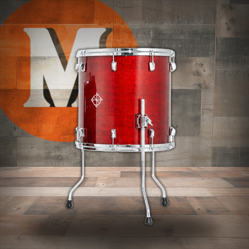 Dixon Artisan Maple 14x14 Floor Tom See Through Red (PDFAN1414STR-CR) | Musician Madness