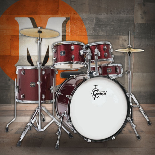 Gretsch Renegade 5pc Drum Kit, With Hardware - Ruby Sparkle (RGE625RS) | Musician Madness