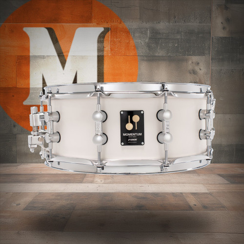 Sonor Momentum Beech 14X5.75 Snare Drum Satin Pure White (MTB-14575-SDW-SPW)