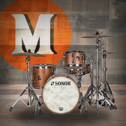 Sonor SQ1 20" 3-PC Shell Pack - Satin Copper Brown (SQ1-320NMCSCB)