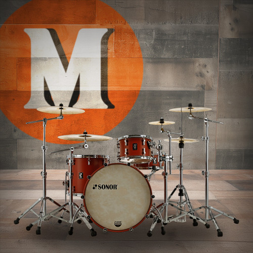 Sonor SQ1 22" 3-PC Shell Pack - Satin Copper Brown (SQ1-322NMCSCB)