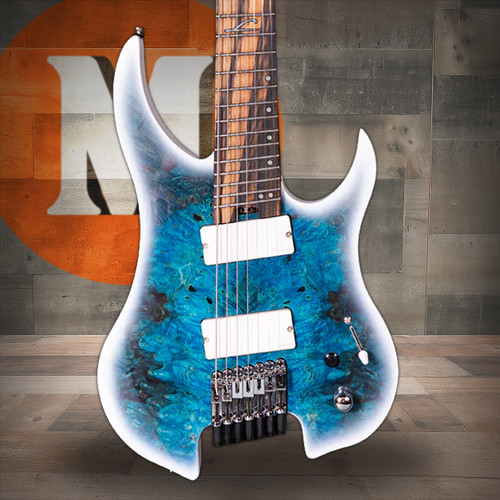 Legator Ghost 7-String Headless Multiscale Guitar w/ Gig Bag - Arctic Blue ( G7FOD-AB) | Musician Madness