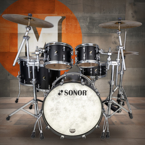 Sonor Momentum Series Maple 5 Piece Shell Pack - GT Black (MTM-522NMCGTB) | Musician Madness
