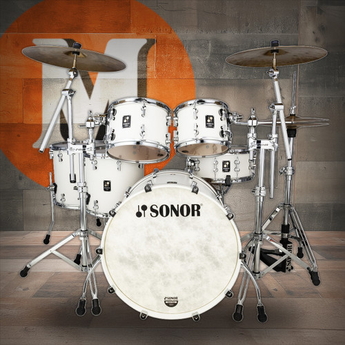 Sonor Momentum Series Maple 5 Piece Shell Pack - Satin Pure White (MTM-522NMCSPW) | Musician Madness