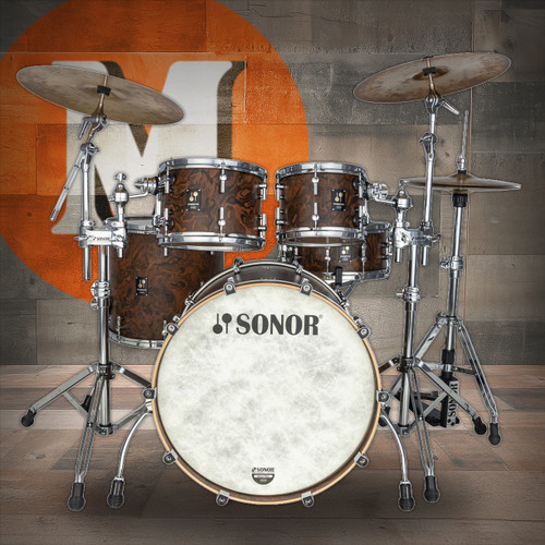 Sonor Momentum Series Maple 4 Piece Shell Pack - California Burl (MTM-422NMCCBU) | Musician Madness
