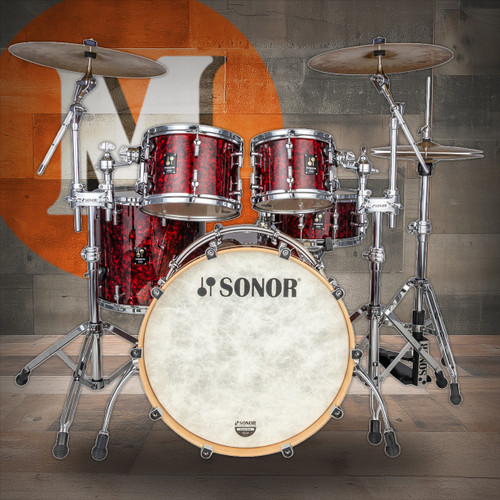 Sonor Momentum Series Maple 4 Piece Shell Pack - Red Pearl (MTM-422NMCREP) | Musician Madness