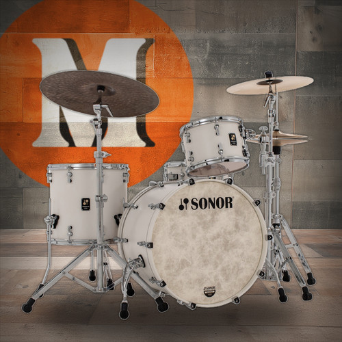 Sonor Momentum Series Birch 3 Piece Shell Pack - Satin Pure White (MTR-322NMCSPW) | Musician Madness