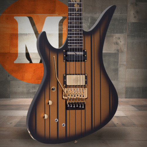 Schecter 1744-SHC 6-String LH Synyster Custom-S Electric Guitar – Satin Gold Burst (1744) | Musician Madness