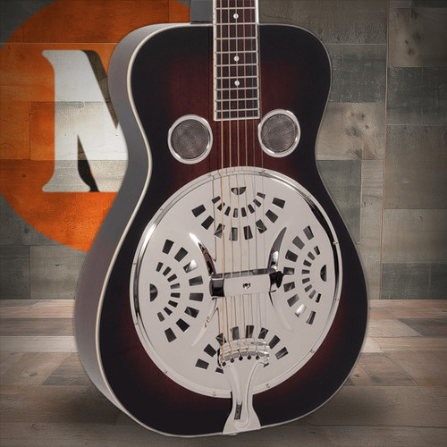 Recording King Round Neck Mahogany Resonator - Vintage Sunburst | Musician Madness