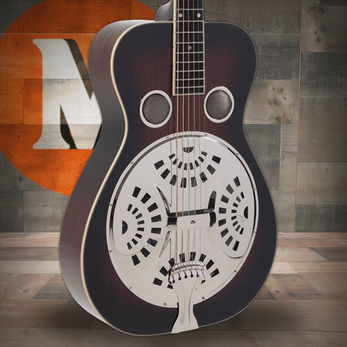 Recording King Roundneck Resonator - Mahog Vintage Sunburst | Musician Madness