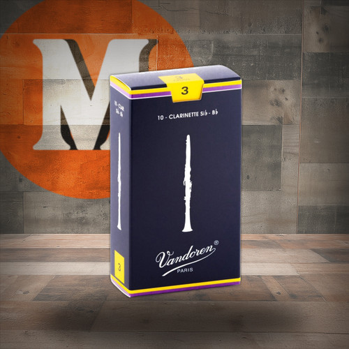 Vandoren CR103BP50 Bb Clarinet Traditional Reeds Strength #3. (Box of 50) (CR103BP50-U) | Musician Madness