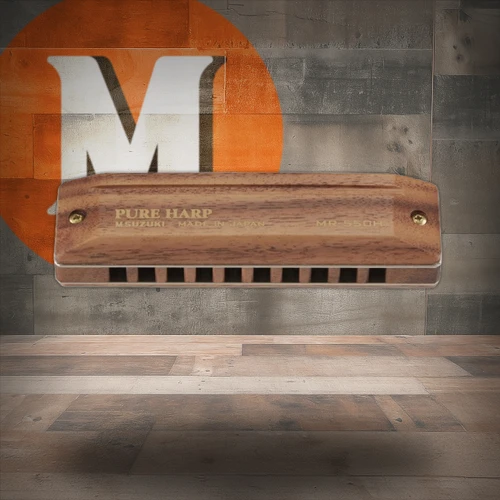 Suzuki MR-550H-EB Koa Pure Harp 10-Hole Diatonic Harmonica. Key of Eb (MR-550H-EB-U) | Musician Madness