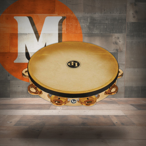 Latin Percussion Pro 10" Single-Row Headed Tambourine - Bronze (LP383-BZ) | Musician Madness