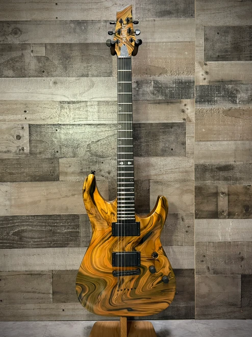 Schecter C-1 Electric Guitar - Hydro Dip Golden Eclipse (4192) | Musician Madness