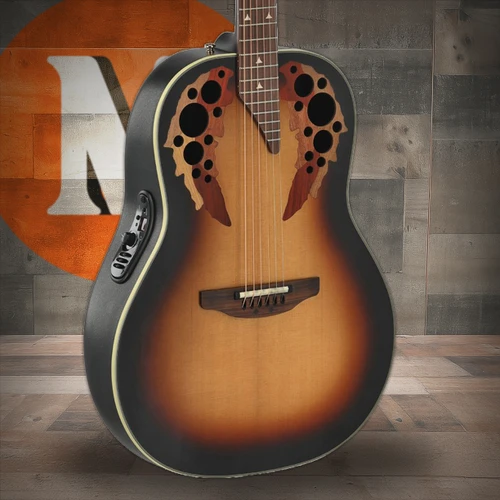 Ovation Guitar E-Acoustic Guitar Pro Series Elite Deep Bowl Non-Cutaway (1718-1-G) | Musician Madness