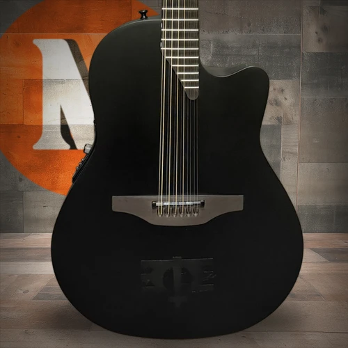 Ovation 1598-MEIII Adamas Melissa Etheridge Signature Mid Cutaway 12 String RH Acoustic Electric Guitar - Black (1598-MEIII) | Musician Madness