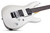 Schecter C-6 Floyd Rose Deluxe Satin White Electric Guitar with dual humbuckers, Floyd Rose tremolo bridge, and smooth satin white finish.
