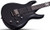 Schecter Tommy Victor Devil FR Electric Guitar with arched mahogany body, dual humbuckers, and Floyd Rose tremolo system in gloss black finish.