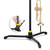 Hercules BS311B EZ Clutch Orchestra Stand featuring a tilting base, swivel legs, adjustable height with EZ Clutch system, and a sturdy black sheet tray for professional performance use.