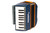 Hohner XS-DBL XS Child Accordion in Double Orange finish with ergonomic design and included gigbag.