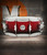 PDP Concept Maple 5.5x14 Snare Drum in Red to Black Fade Lacquer finish with maple shell and chrome hardware, blending modern style with warm tone.