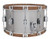 PDP Concept Select 8x14 Snare Drum with 3mm aluminum shell and walnut wood hoops, delivering crisp attack, warm tone, and elegant craftsmanship.