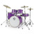 Dixon Spark 5-Piece Drum Set in Purple Sparkle finish (PODSP522C1SPPS) – complete outfit with cymbals and hardware – beginner drum kit – Musician Madness