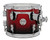 PDP Concept Maple 8x10 Suspended Tom - Red to Black Fade Lacquer w/ Chrome Hardware (PDCM0810STRB)