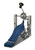 DW MFG Series Machined Chain Drive Single Pedal Cobalt Edition with included carry bag, featuring precision-machined cobalt blue components, chain-drive system, and adjustable beater assembly.