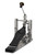 DW MFG Series Machined Direct Drive Single Pedal Graphite Edition with carry bag, featuring precision-machined aluminum body, dark graphite finish, and responsive direct drive mechanism.
