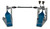DW MFG Series Machined Chain Drive Double Bass Drum Pedal (DWCPMCD2BL) Cobalt Edition with included carrying bag