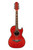 H. Jimenez Glossy Red Sparkle Painted Top Bajo Quinto Cutaway Electric (LBQ1GXE-AN) with hardwood case acoustic-electric bajo quinto guitar