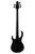 H. Jimenez 5-String Glossy Black Bass Guitar (LBS5-BK) with deluxe padded gig bag