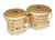 Latin Percussion LP 7-1/4" and 8-5/8" Generation II Bongos – Natural Finish with Gold Hardware (LP201AX-2AW) – handcrafted LP bongos with oak shells and premium tone, available at Musician Madness.